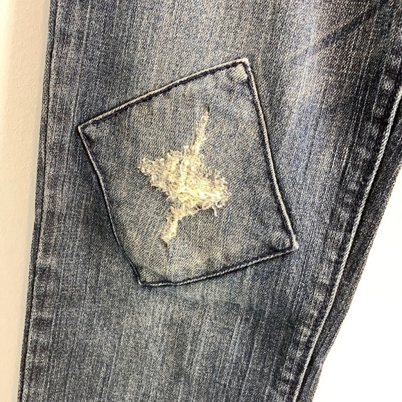 Volcom super skinny low rise distressed patch jeans 9 - Picture 6 of 14